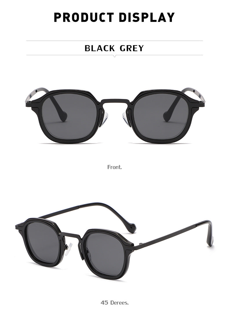 New Fashion Small Frame Sunglasses for Men, European and American Classic Retro Sunglasses, Steampunk Trendy High-End Glasses for Women