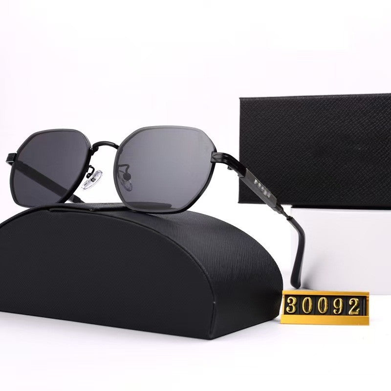 New P Home High-End Sunglasses Metal Trendy Polygonal Small Frame Unisex Sunglasses Retro Glasses