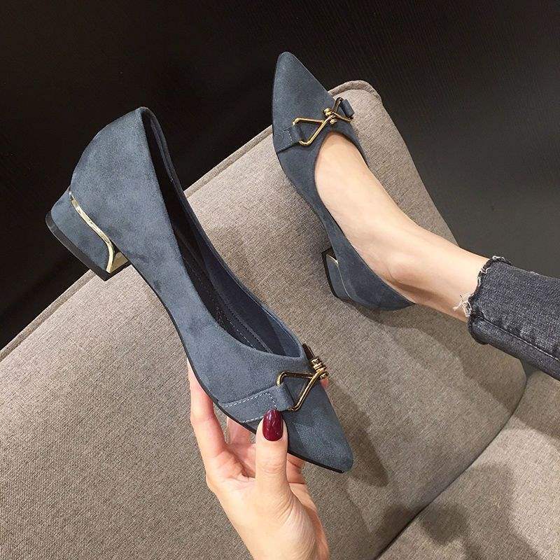 Pumps Women2025New Korean Style Versatile Fairy High Heels for Women, Soft Sole, Non-Chafing, Chunky Mid Heel Fashion Shoes for Women