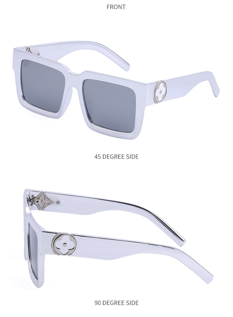 20252024 New Rich Man Sunglasses Men Trendy High-end Square Frame Sunglasses Men Glasses sunglass