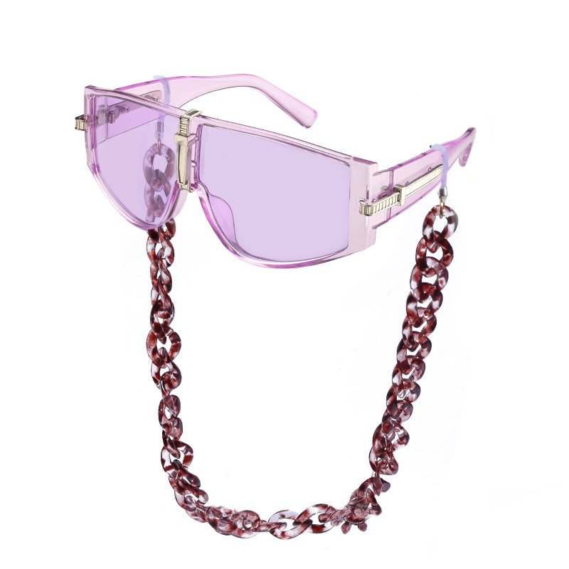 Sunglasses for Women Korean Style Chain Sunglasses Trendy sunglasses European and American Fashion Outdoor Street Style Glasses shade