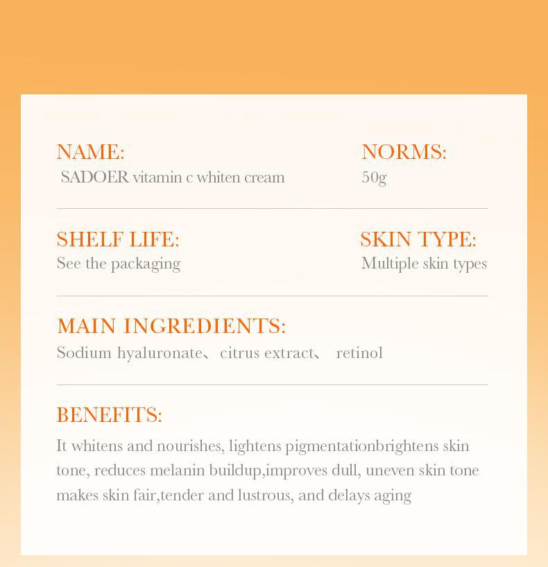 Full English Face Cream Eye Cream SADOER Anti-wrinkle, hydrating, moisturizing, wrinkle-reducing, brightening neck cream for  foreign trade wholesale