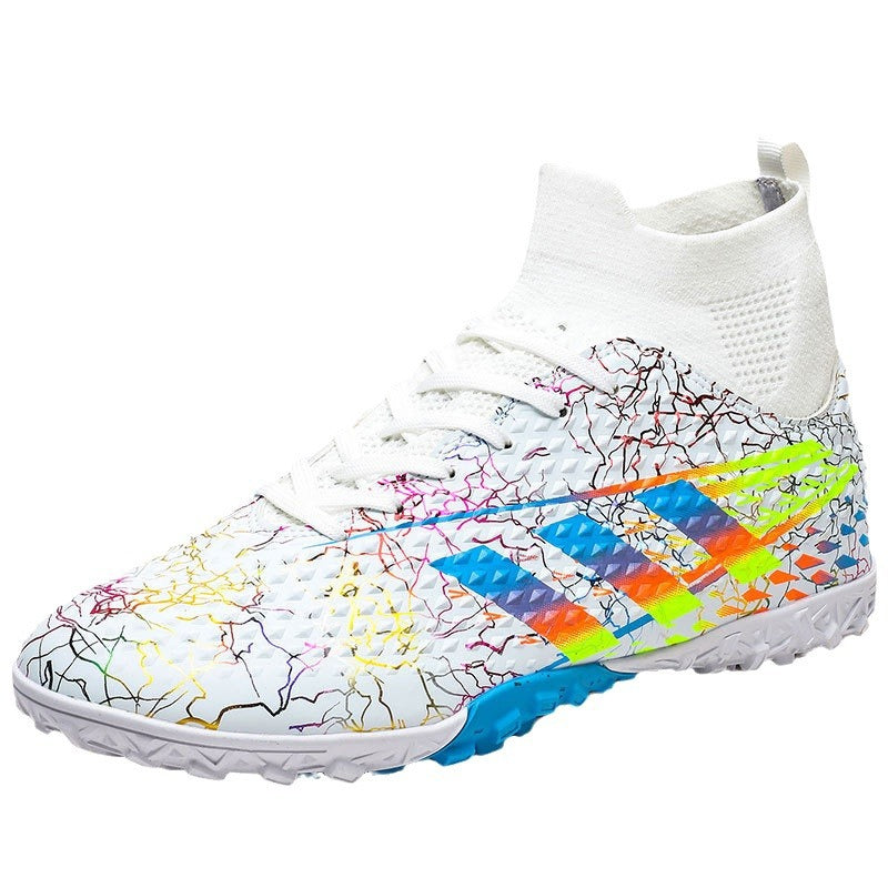 New high-top soccer shoes for men and women AG Spike TF Broken Nail Youth Student Grassland Competition Training Shoes