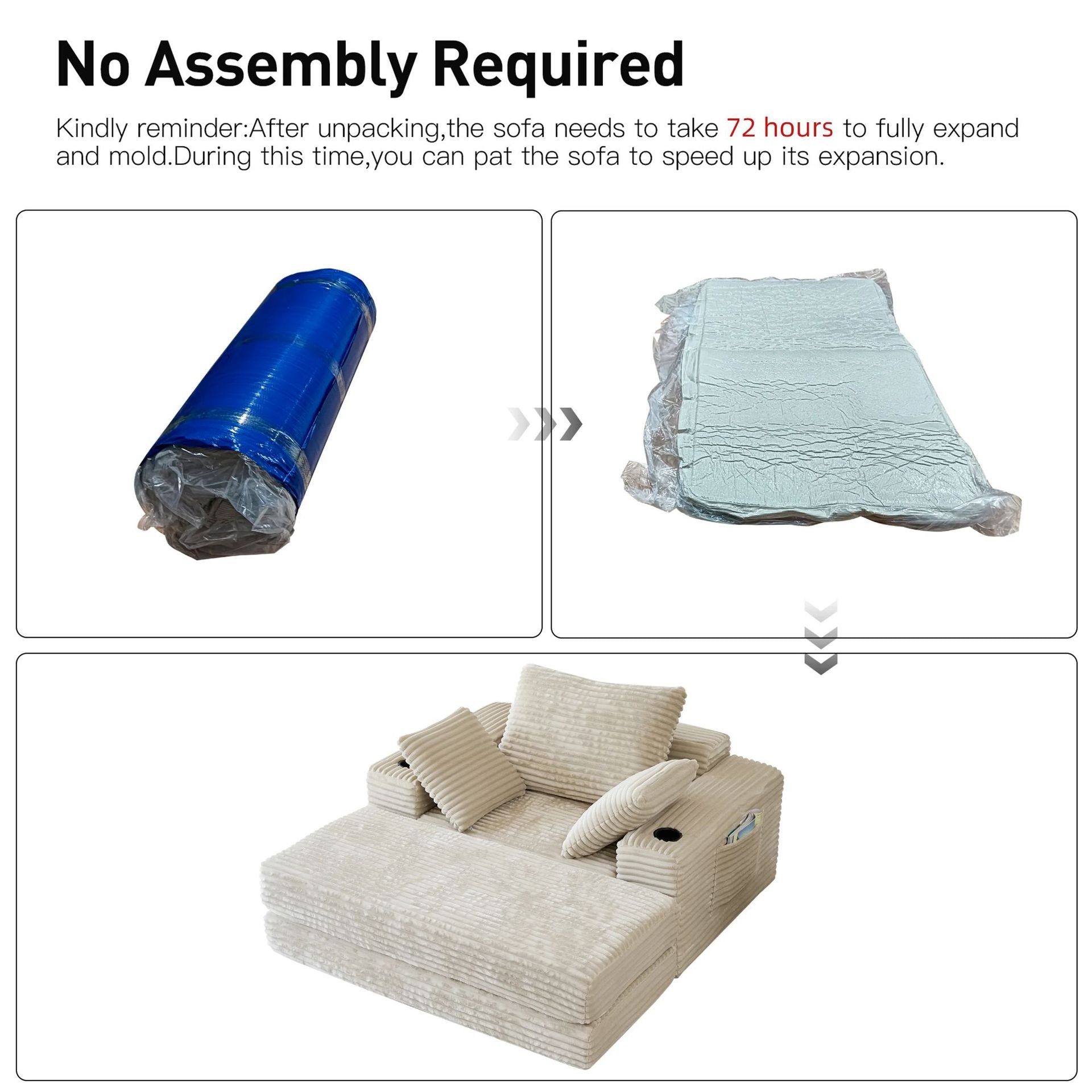 Vacuum Compressed Sofa Second-Hand Modular Combination Small Apartment Wabi-Sabi Style Living Room Designer Lamb Wool Fabric Sofa