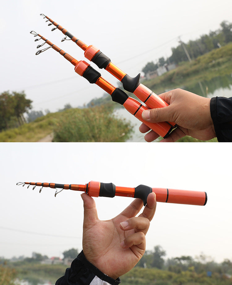 Ultra Short Mini Micro Rod Telescopic Lure Rod Portable Multi-Section UL Stream Mouth Rod Micro Lure Rod