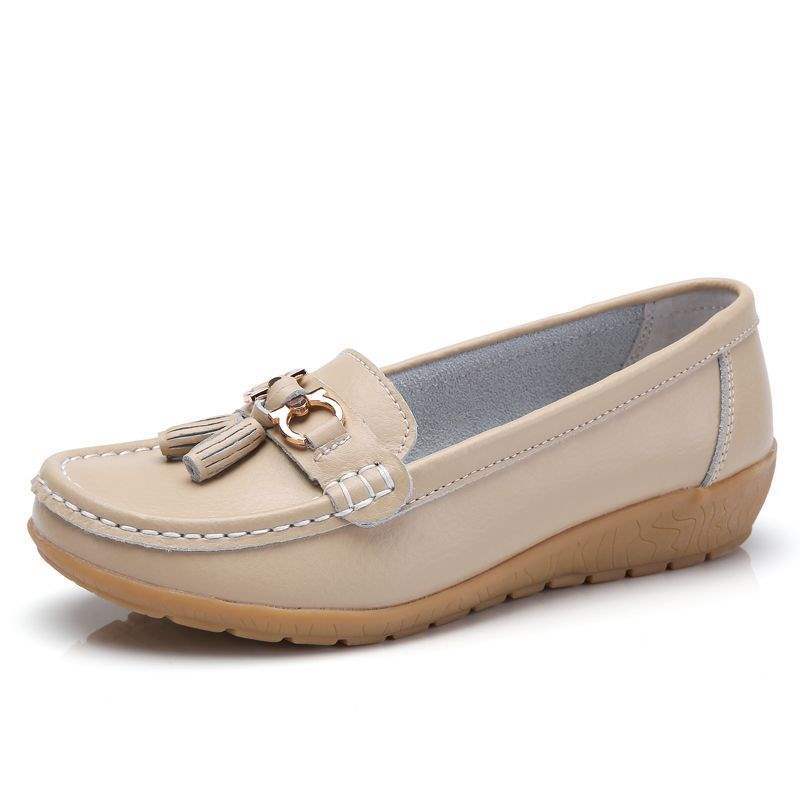 Women's Shoes Flat Soft Sole Thick Sole Loafers Thickened Nurse Shoes Rubber Sole Wedge Slip-On Women's Shoes