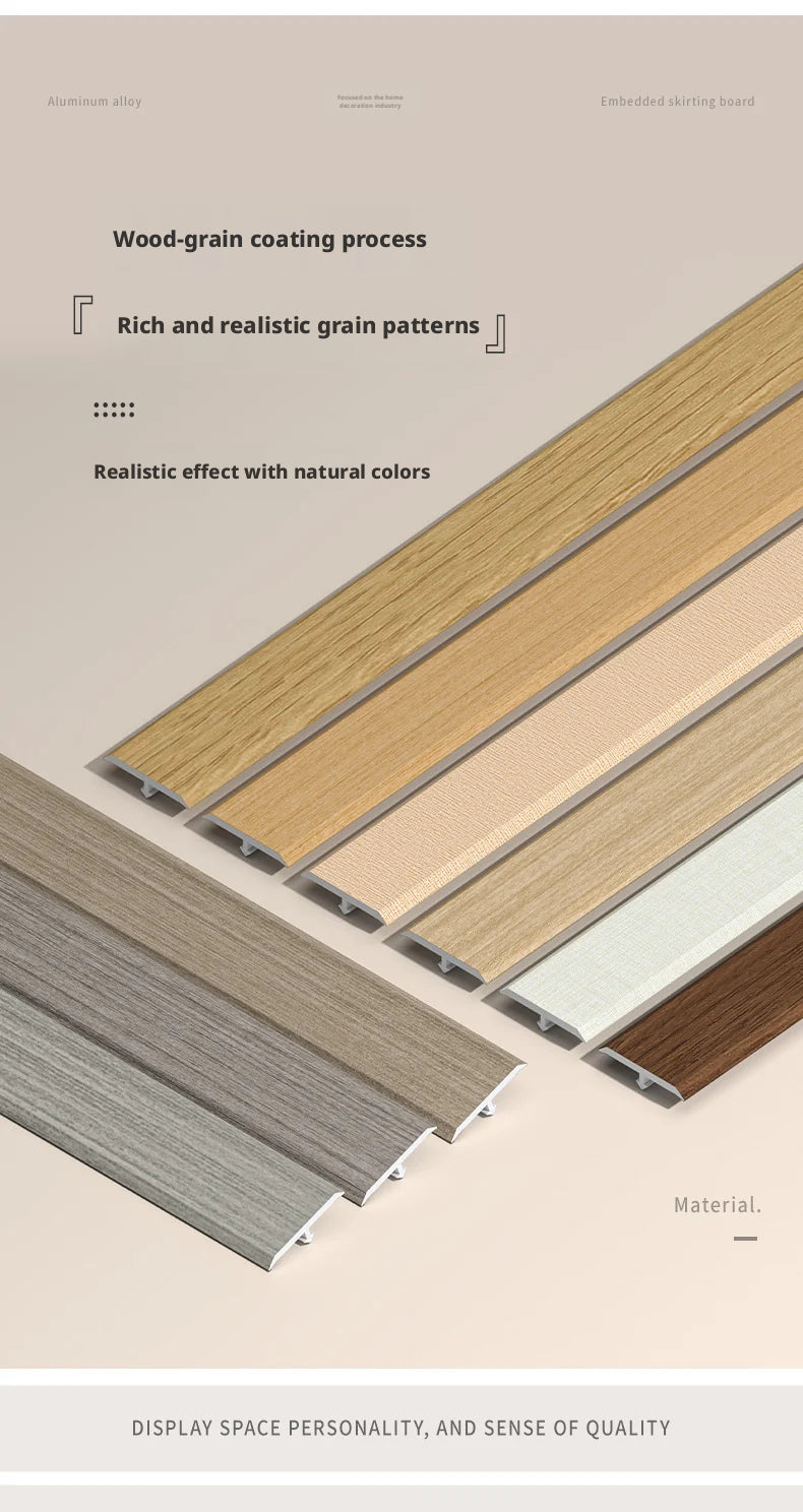 Wood Floor T Flat nail trim strip PVC Edge trim, doorway threshold trim, decorative trim, gap sealing trim
