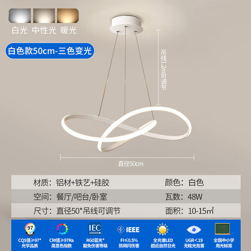 2025New led Ultra-thin Modern Minimalist Nordic Irregular Strip Dining Pendant Light Living Room Bedroom Light Full Spectrum Lighting Fixture