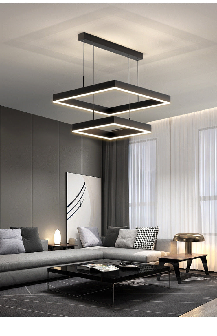 Living Room Chandelier Modern Simple Elegant Living Room Light Minimalist Bedroom Dining Room Light Nordic Style Square Living Room Main Light