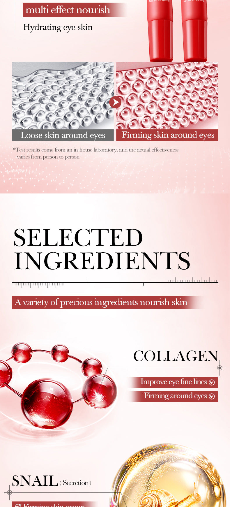 蜗牛保湿眼霜 BIOAOUA 跨境批发保湿眼霜
