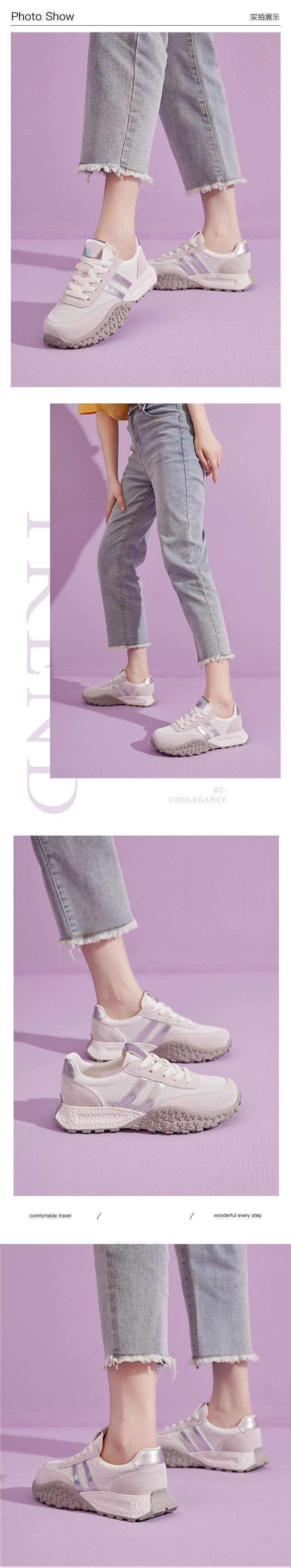 Thick-soled Cortez Shoes2025Summer New Mesh Breathable Versatile Casual Training Sports Shoes Lightweight