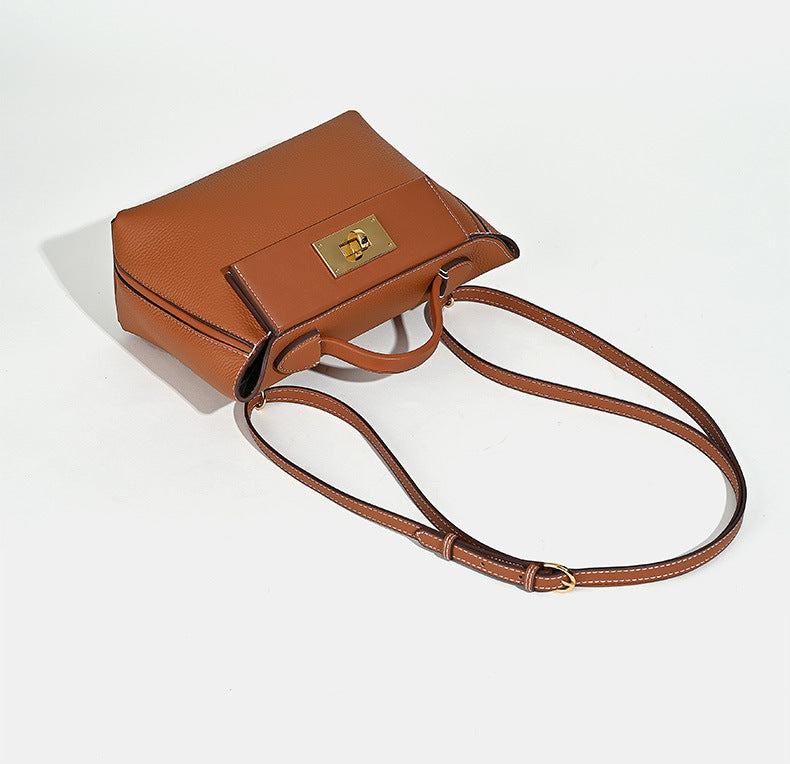 New European and American Style Kelly Bag Versatile Dumpling Bag High-Quality Texture Top Layer Fashion Women's Handbag Tote Shoulder Crossbody Bag