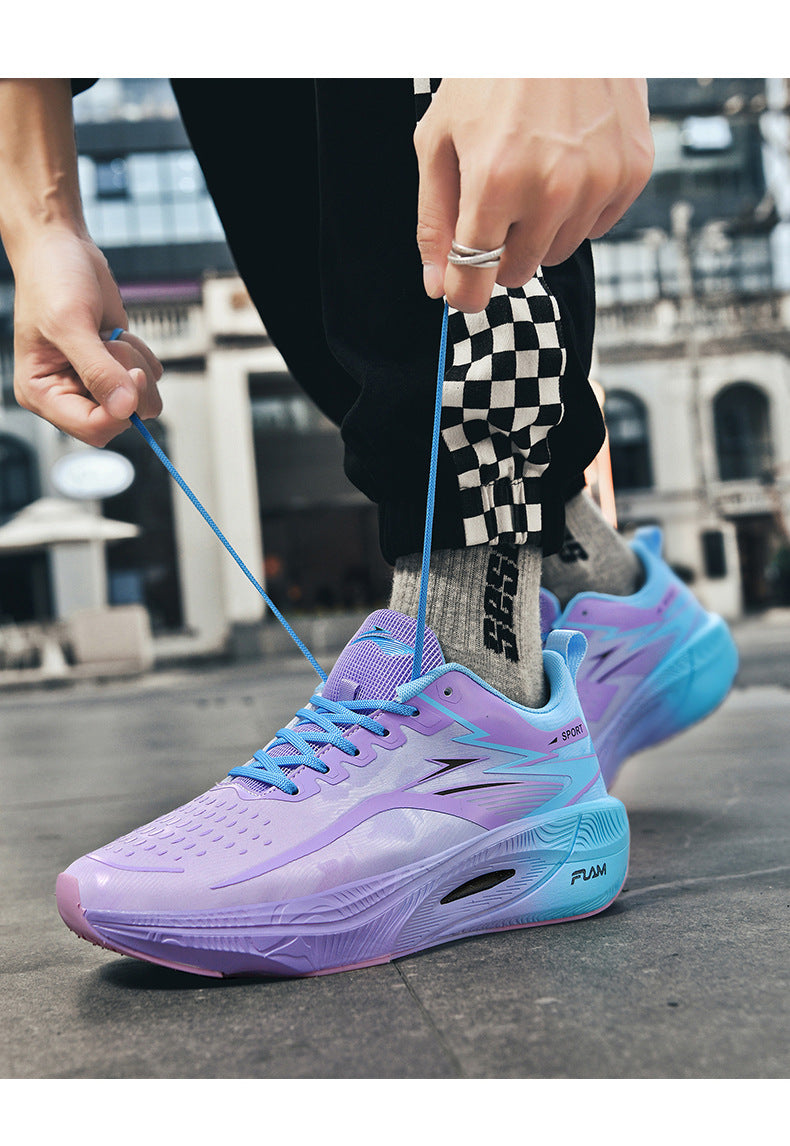 New Feiran Real Explosive Carbon Plate Ultra-light Rebound Couple Running Shoes Youth Non-slip Racing Training Sports Shoes