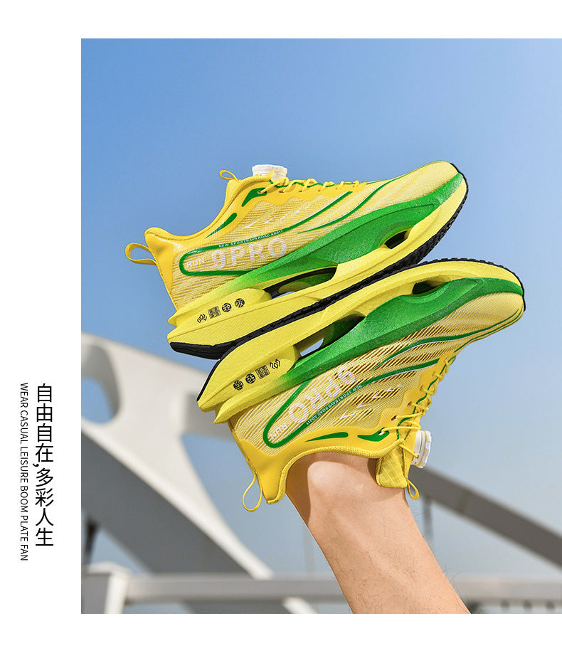 Red Rabbit9PRO Summer Breathable Jacquard Lightweight Sports Shoes with Rotating Buckle Casual Shoes Popcorn Carbon Plate Hollow Running Shoes