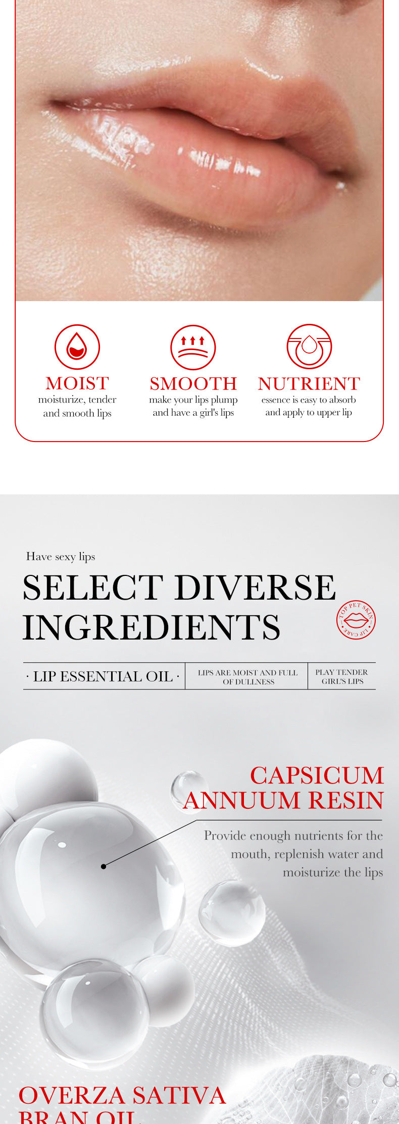 Full English Lip Care Essence Oil10ml SADOER Tender, smooth, moisturizing essential oil  wholesale