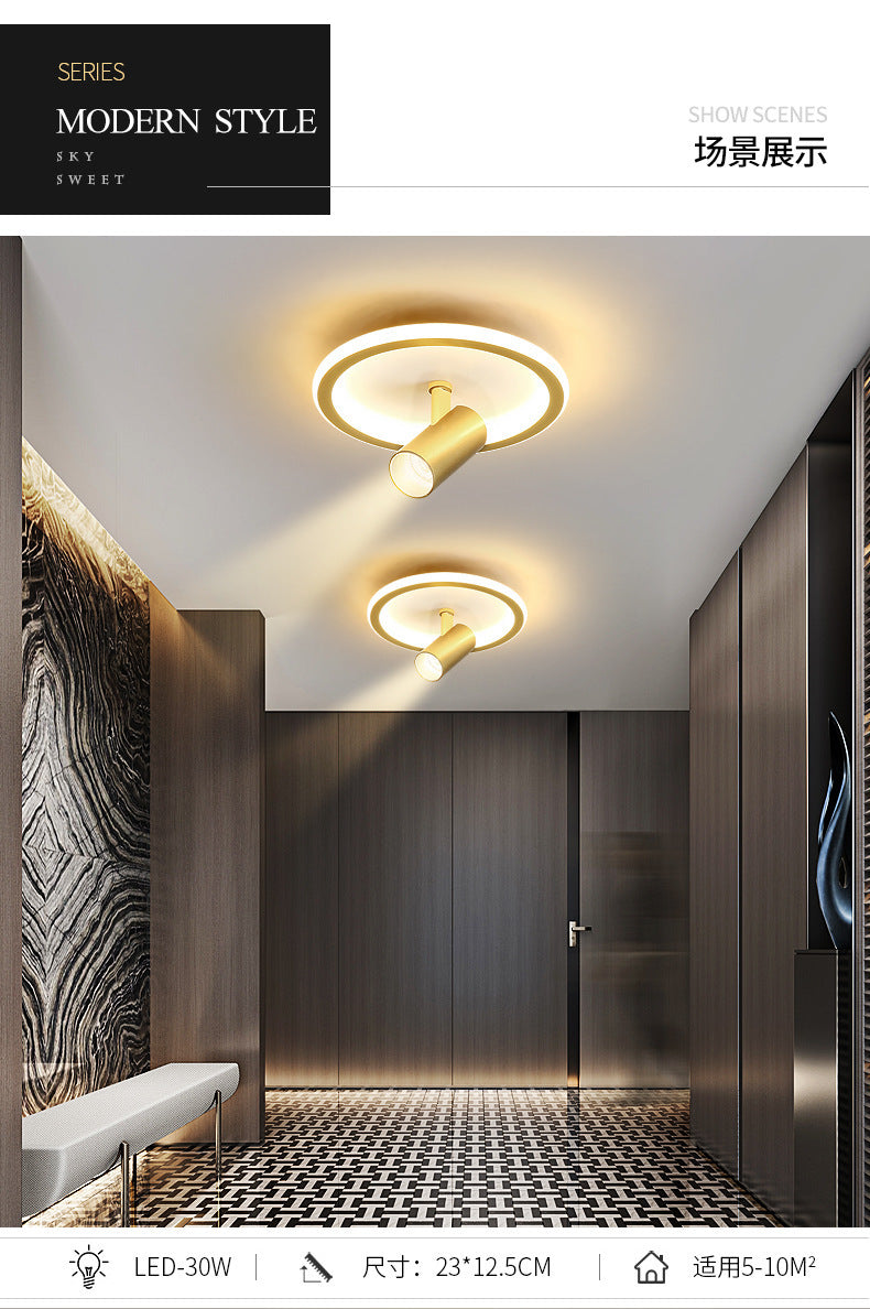 Aisle Light with Spotlight Corridor Light Entryway Staircase Cloakroom Balcony Light Luxury Internet Celebrity Ceiling Light led