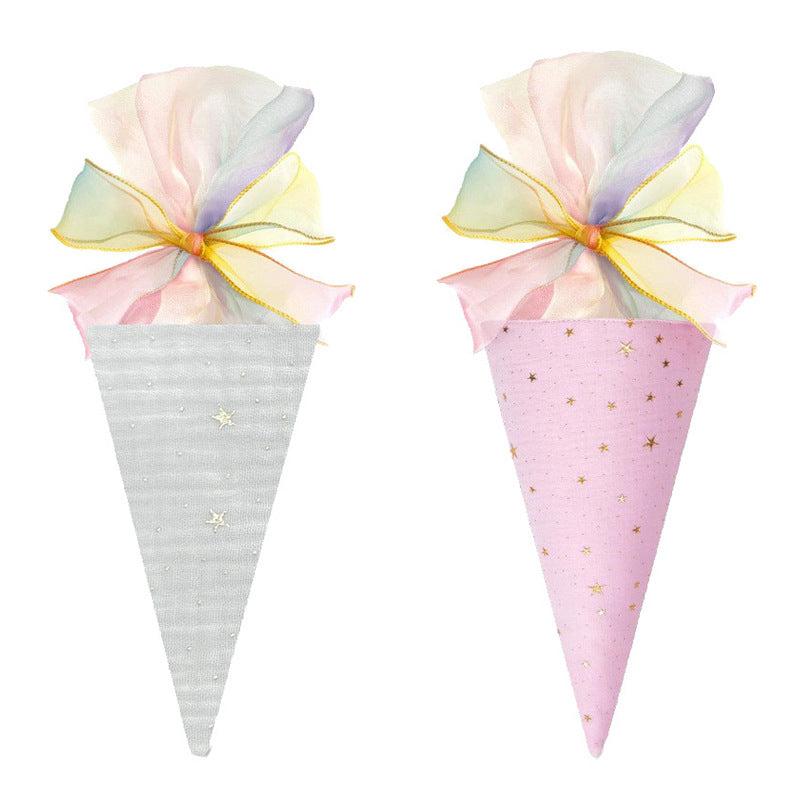 Back-to-School Season Colorful Ice Cream Cone Children's Accessories Gift Bowknot Souvenir Girl Back-to-School Season Creative Gift