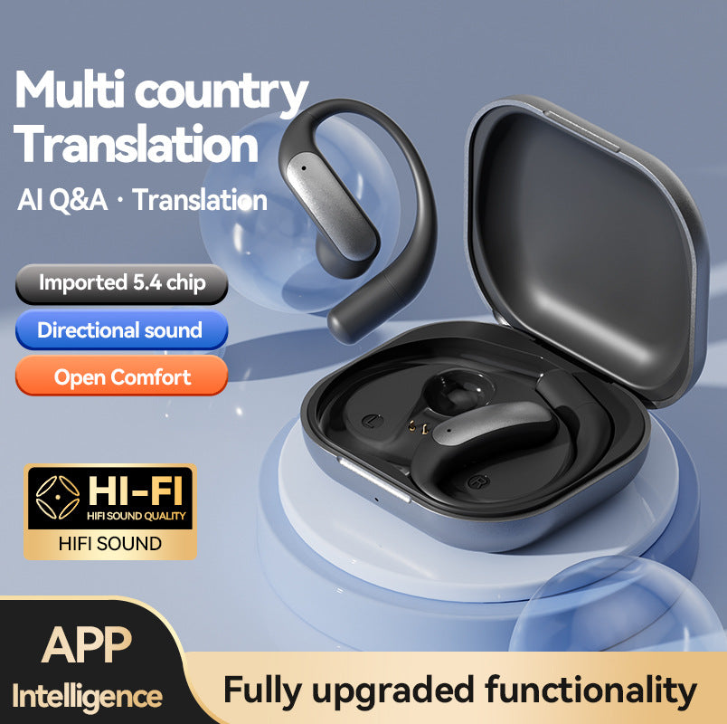 2025Popular M122New AI Translation Private Model Noise Cancelling Ultra-Long Battery Life Over-Ear Wireless Bluetooth Earphones