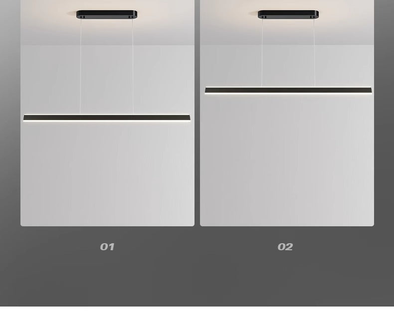 Modern Minimalist Creative Long Dining Table Minimalist Bar Counter Linear Restaurant Pendant Light Dining Room Zhongshan Lighting New Model