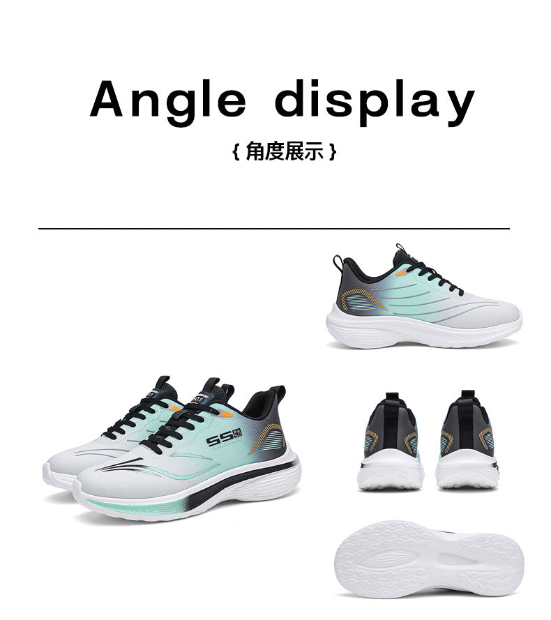 Autumn New Men's Mesh Breathable Sports Casual Running Shoes Ultra-light Thick-soled Non-slip Trendy Fashion Men's Shoes