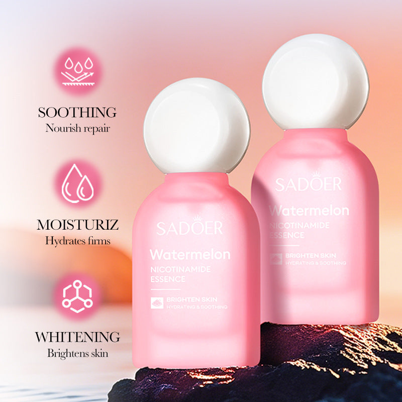 Watermelon Niacinamide Skin Rejuvenation Serum SADOER Moisturizing and Nourishing Essence Liquid Cross-Border Wholesale