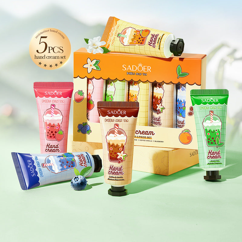 Full English Milk Tea Fruit Fragrance Hand Cream Set SADOER Autumn and winter hand cream  foreign trade wholesale