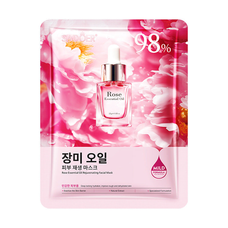 Full English Rose Essential Oil Rejuvenating Mask SADOER Moisturizing, rejuvenating, and brightening face mask  wholesale