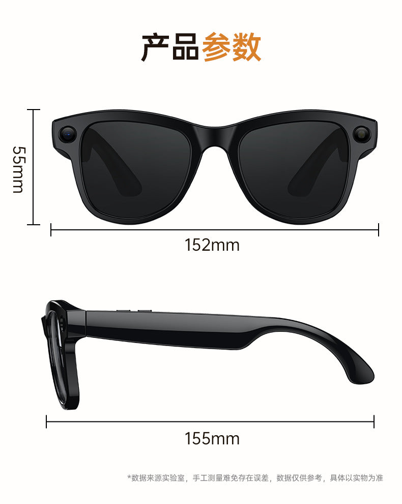 M02Smart Glasses80010000 Pixel Camera with Charging Case and Image Stabilization for Video Recording Ai Real-Time Translation32GB Memory