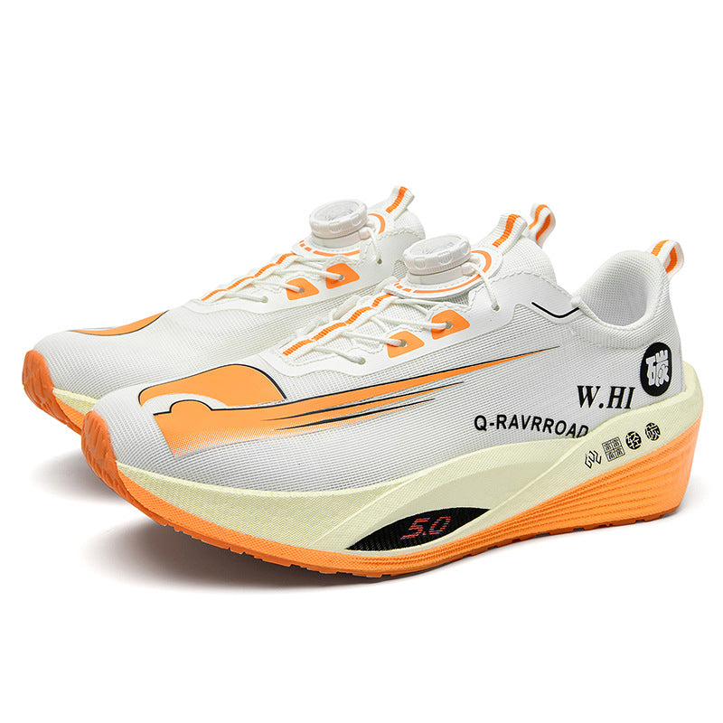 2025Autumn Winter New Style Real Explosive Carbon Plate Soft Sole Wear-Resistant Sports Shoes Parent-Child Rotating Buckle Comfortable Shock Absorption Rebound Running