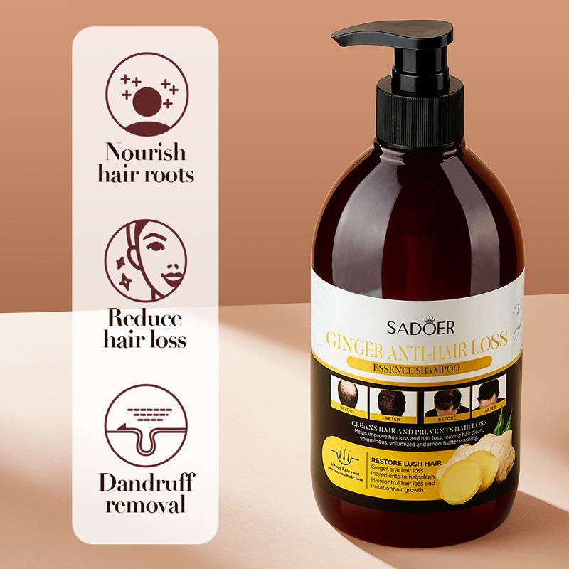 Full English Ginger Anti-Hair Loss Shampoo500ml SADOER Plant Shampoo  Wholesale