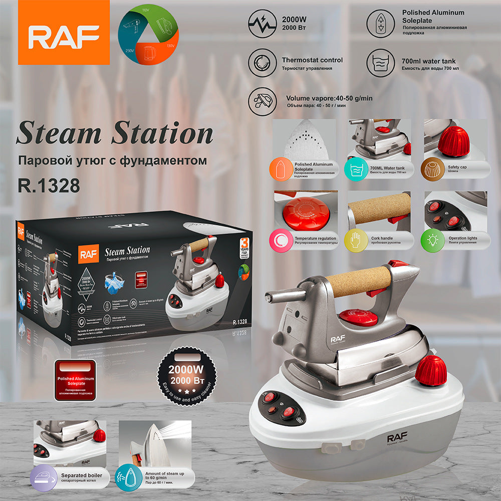 RAF European Standard Household Steam Electric Iron High Power2000W Polished Aluminum Baseplate Ironing Clothes R1328