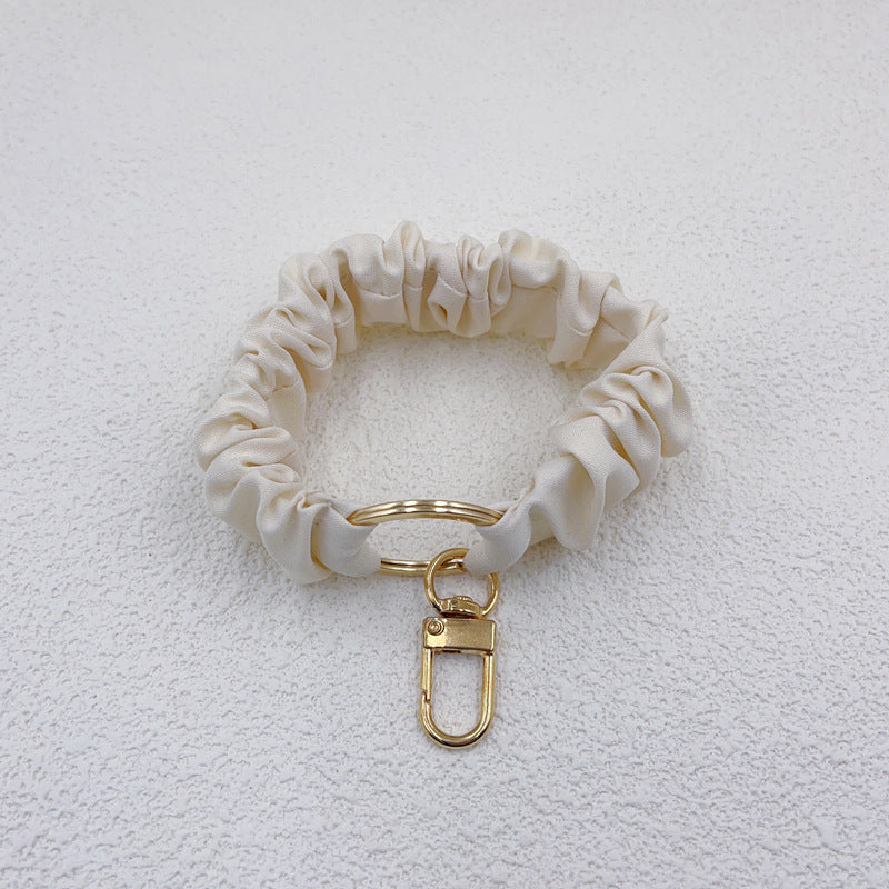 Pleated Large Intestine Phone Chain Hanging Ring Wrist Strap Fat Intestine Short Chain Lanyard Jewelry Keychain