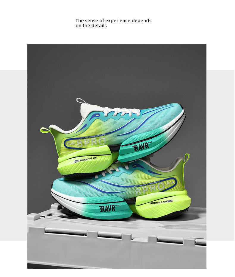 Red Rabbit8pro Carbon Plate Running Shoes Autumn Mesh Ultra-light Breathable Sports Shoes Men and Women Couples All-match Casual Running Shoes