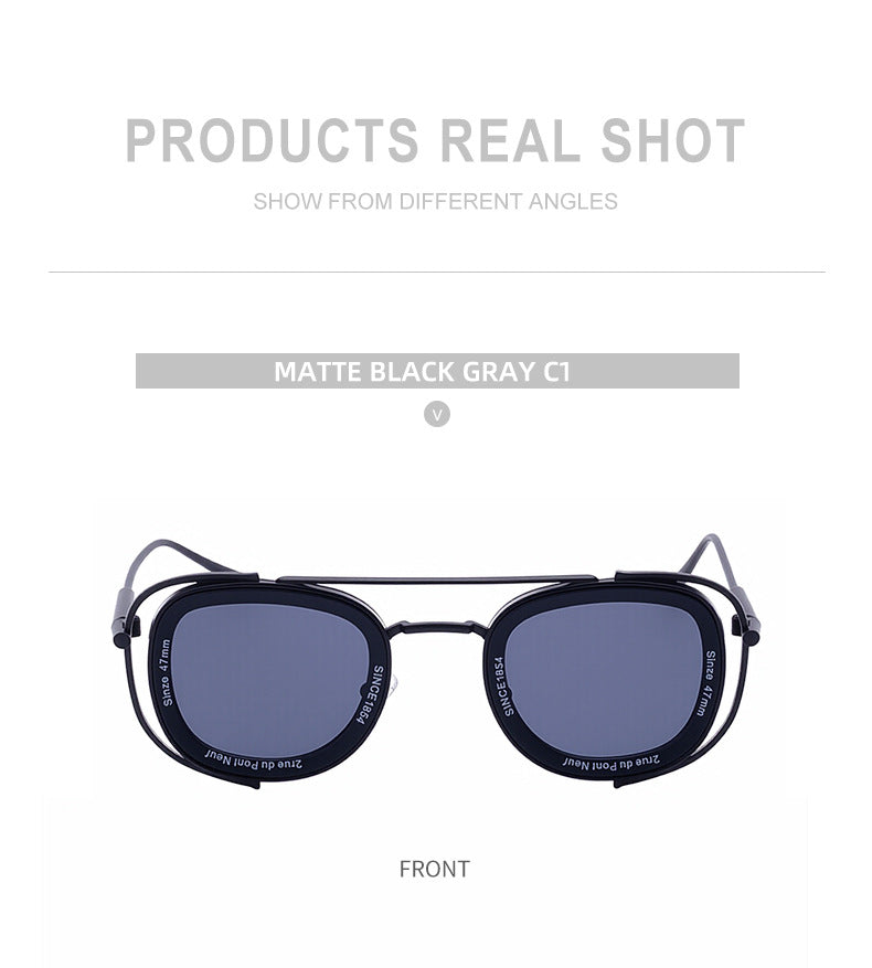 2025New Men's Sunglasses High-End Oval European and American Retro High-Grade Sunglasses for Men Driving