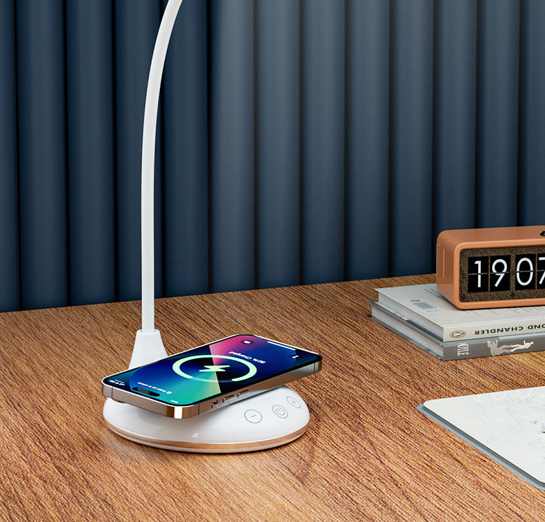Custom Eye Protection Desk Lamp Bedroom Bedside Lamp Multifunctional Wireless Charging Study Lamp Foldable Desktop Reading Smart Lamp