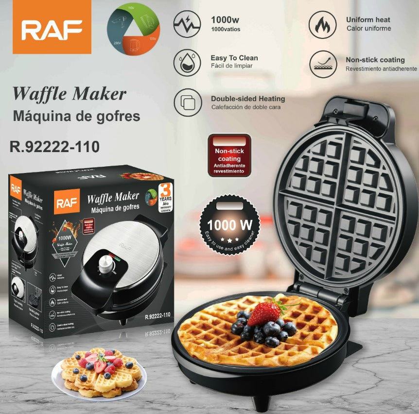 RAF US Standard Household Breakfast Machine Waffle Maker Fully Automatic Mini Double-Sided Heating Electric Griddle Light Food Machine