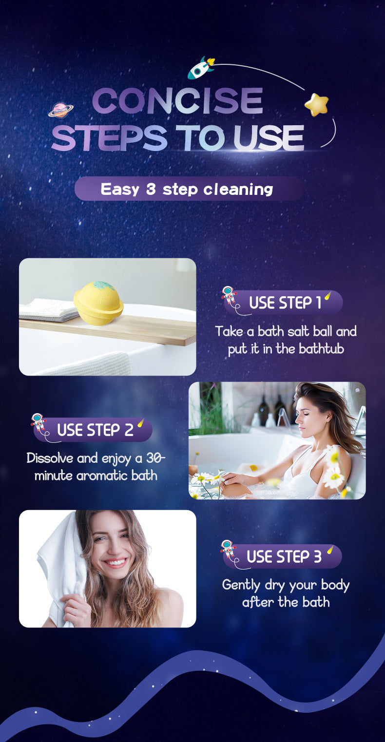 Full English Planet Bath Salt Ball120g SADOER Clean Fragrance Bath Ball  Wholesale