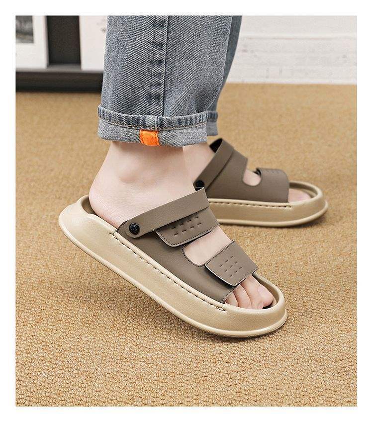Men's Sandals2025Summer New Men's Dual-use Sandals for Outdoor Wear and Driving, Soft Sole Beach Shoes, Trendy Fashion Non-slip