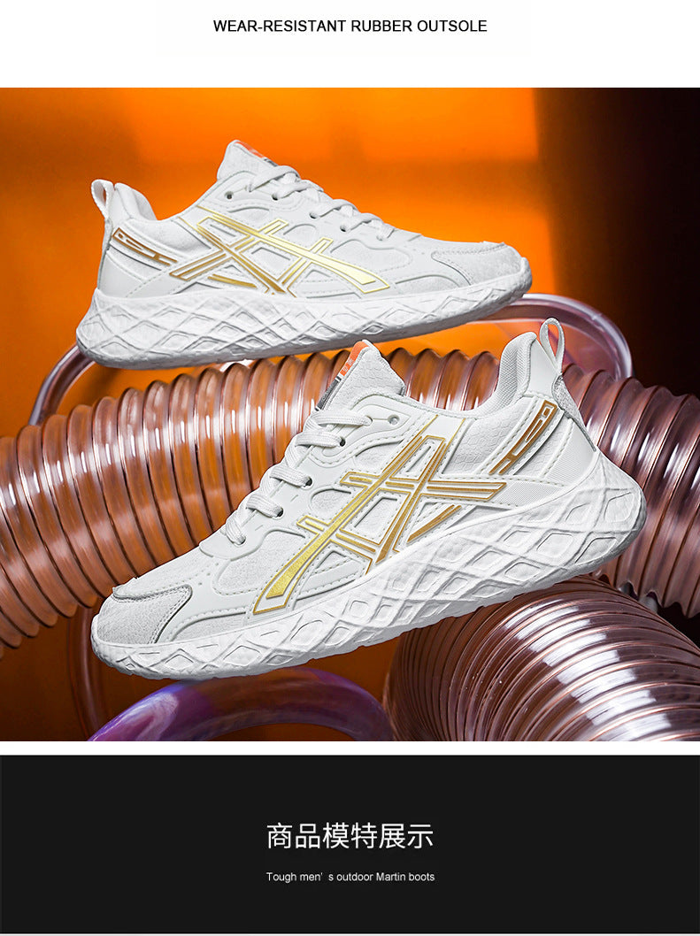 Men's Shoes2025Spring and Summer New Popcorn Soft Bottom Mesh Breathable Sports Shoes Casual Lightweight Shock Absorption Running Shoes