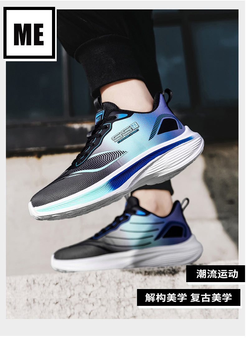 2025New mesh breathable men's casual running shoes ultra-light thick-soled non-slip trendy fashion sneakers