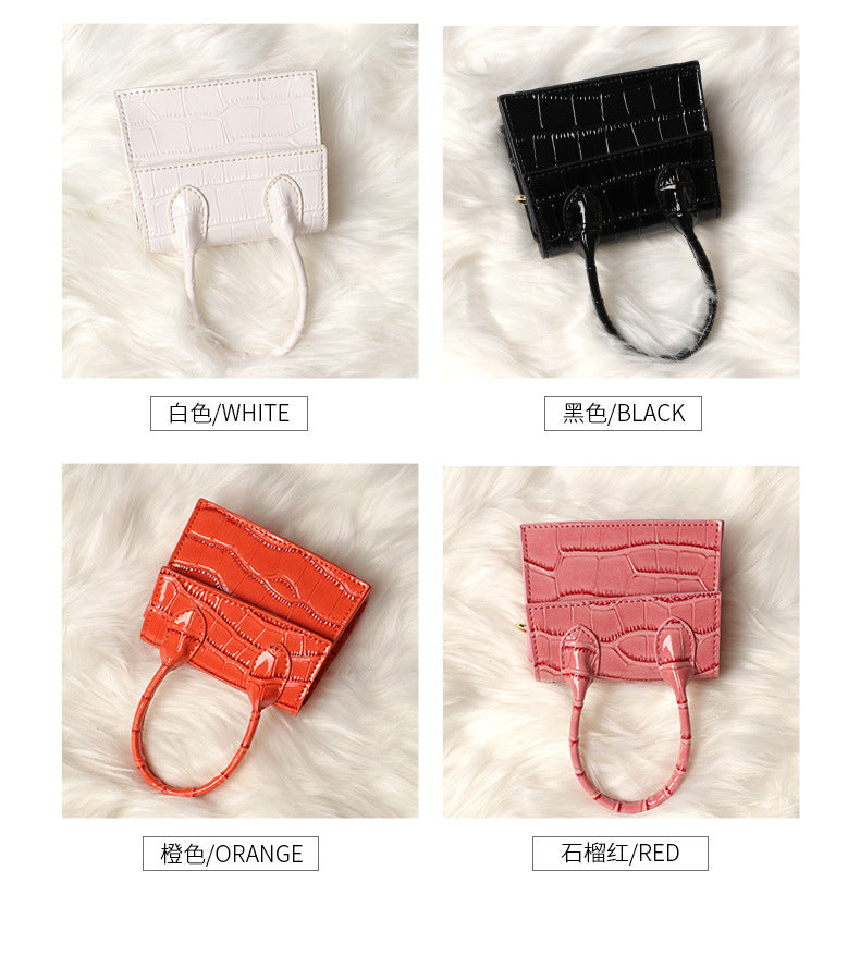 2020New PU Leather Small Square Bag Trendy Crossbody Women's Bag Stone Pattern Handbag Mini Bag minibags