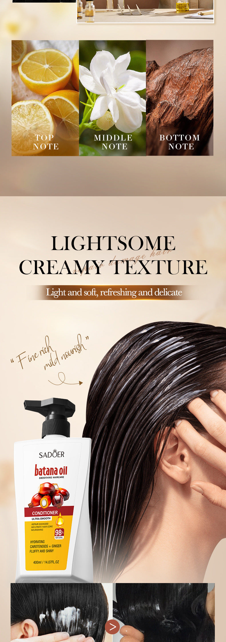 Batahan Nourishing Conditioner SADOER Scalp Moisturizing and Smooth Hair Mask Cross-Border Foreign Trade Wholesale