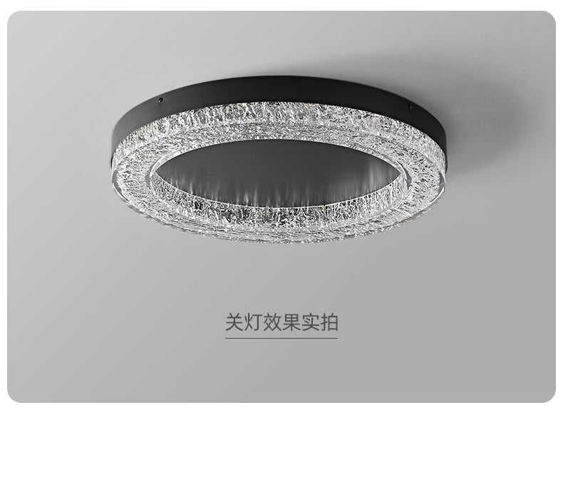 Italian Minimalist Master Bedroom Light led Resin Ceiling Lamp Modern Minimalist High-End Light Luxury Crystal Ice Crack Living Room Lamp