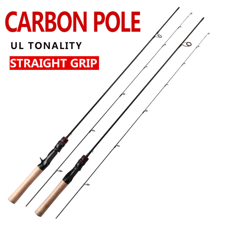 Wholesale Horse Mouth Rod Set ul Ultra-Soft Carbon Lure Rod Ultra-Light Straight Handle Solid Rod Tip Lure Fishing Rod