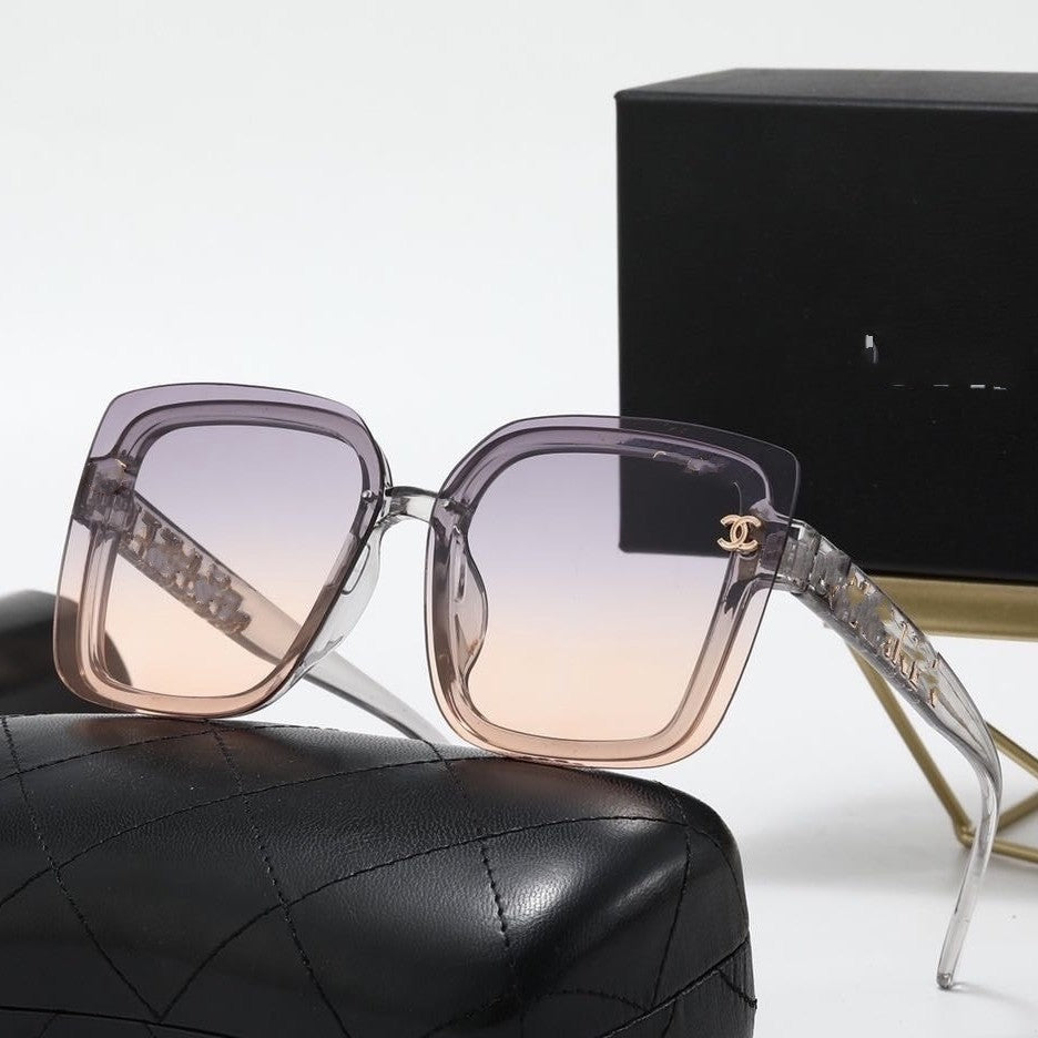 Chanel Style No Cut Edge Women's Sunglasses Trendy Fashion Hot Outdoor Sun Protection ins Wind Sunglasses