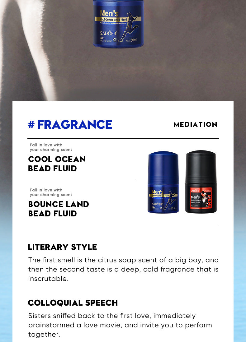 Full English Men's Antiperspirant SADOER Antiperspirant Dry Portable Fragrance Roll-On Deodorant  Wholesale