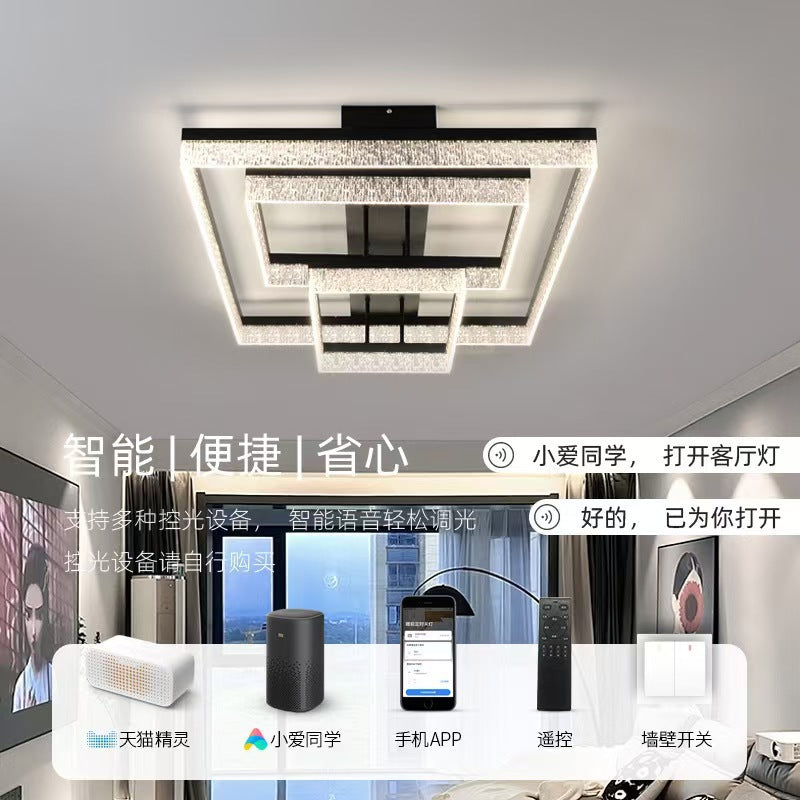 Modern Minimalist Internet Celebrity Living Room Ceiling Light Elegant Home Italian Light Luxury Ice Crack Pattern Hall Master Bedroom Lighting