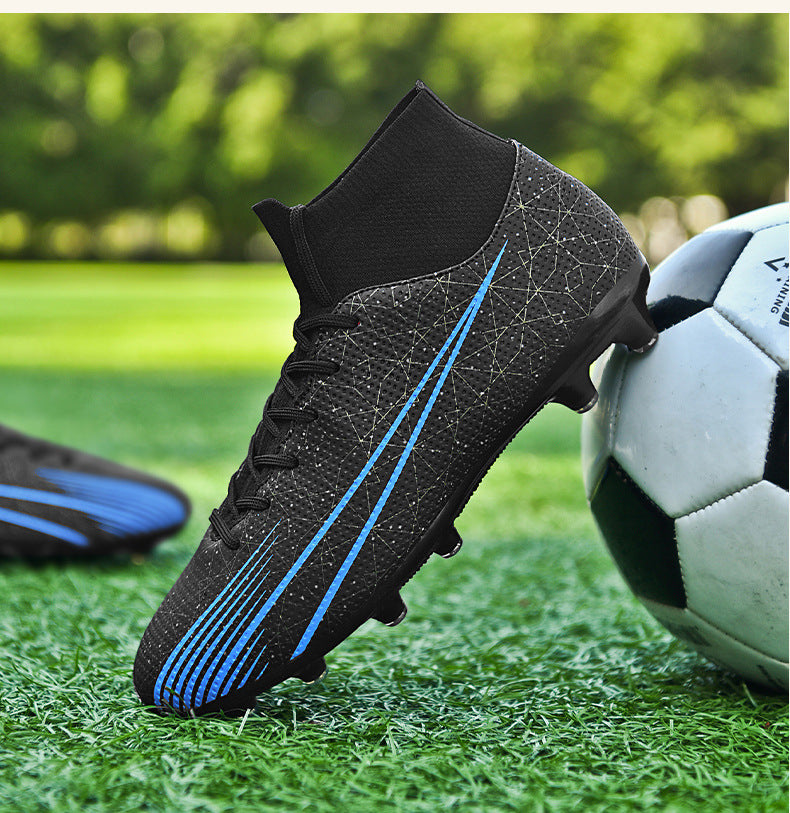 Football shoes high-top training shoes for teenagers, middle and primary school students AG Long Spike Broken Spike Rubber Spike Soccer Shoes