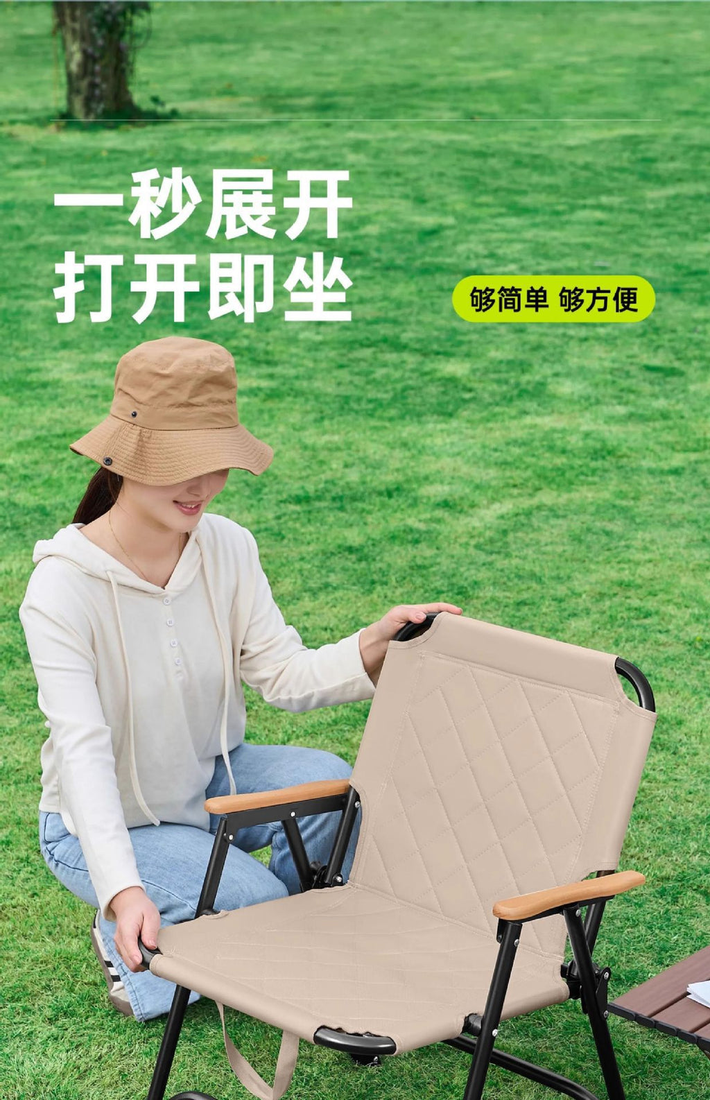 Outdoor Folding Chair Portable Padded Kermit Picnic Kermit Chair Ultra-light Fishing Camping Beach Chair