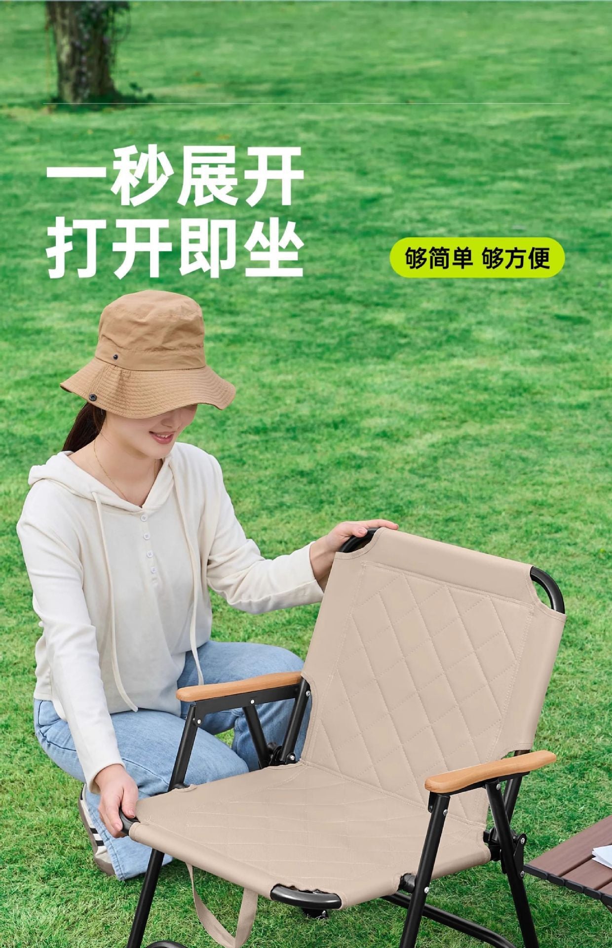 Outdoor Folding Chair Portable Padded Kermit Picnic Kermit Chair Ultra-light Fishing Camping Beach Chair